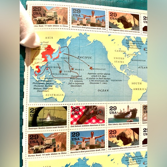 Sheet of USPS 1941 War of the Worlds Stamps - Picture 4 of 11